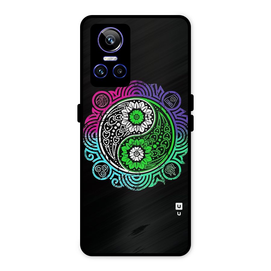 Yin and Yang Colorful Mandala Metal Back Case for Realme GT Neo 3