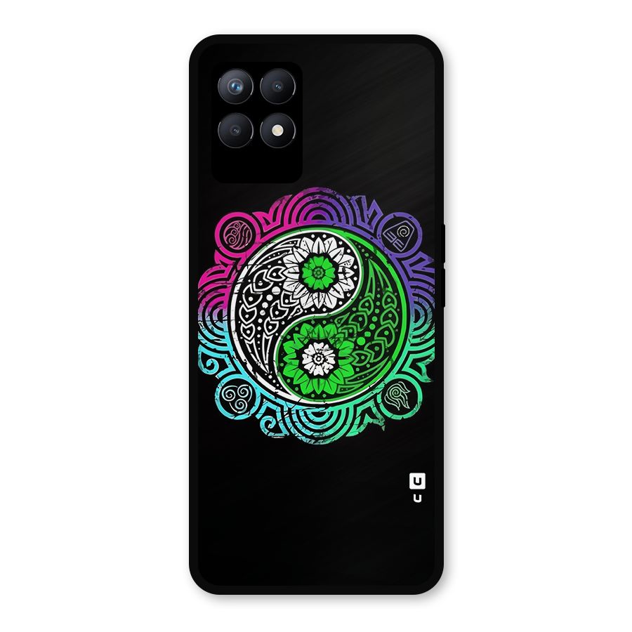 Yin and Yang Colorful Mandala Metal Back Case for Realme Narzo 50