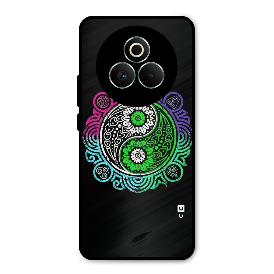 Yin and Yang Colorful Mandala Metal Back Case for Realme P3 Pro