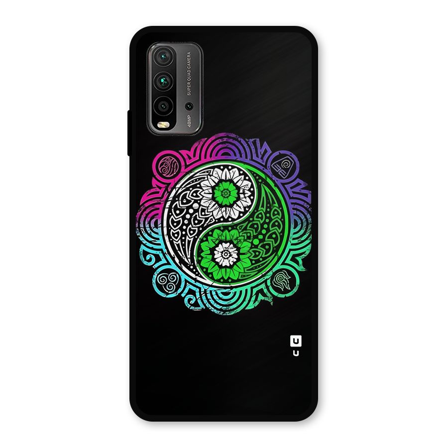 Yin and Yang Colorful Mandala Metal Back Case for Redmi 9 Power