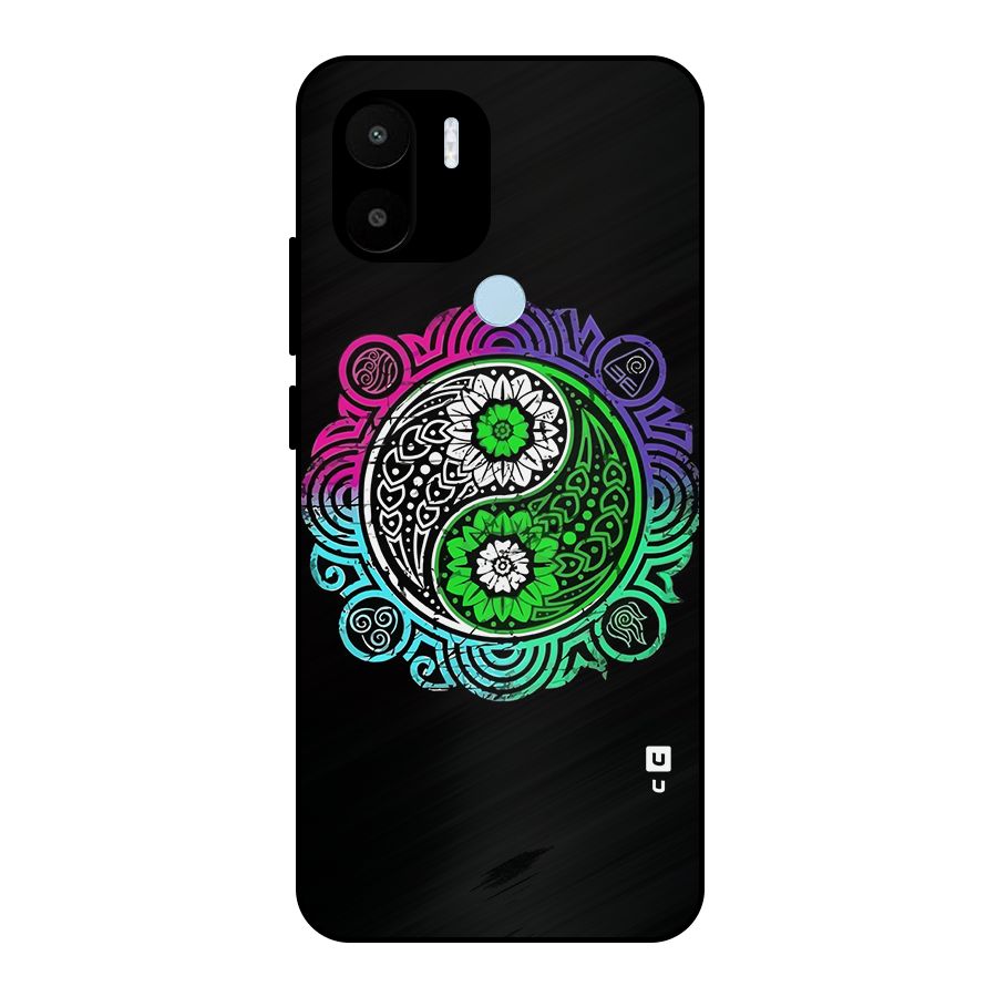 Yin and Yang Colorful Mandala Metal Back Case for Redmi A1+