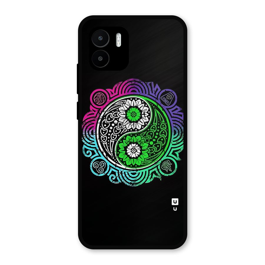 Yin and Yang Colorful Mandala Metal Back Case for Redmi A2