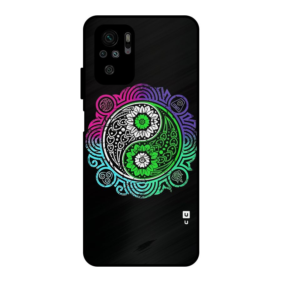 Yin and Yang Colorful Mandala Metal Back Case for Redmi Note 10S
