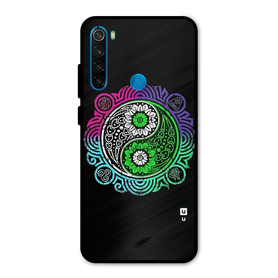 Yin and Yang Colorful Mandala Metal Back Case for Redmi Note 8