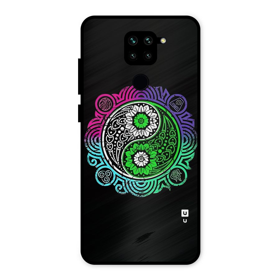 Yin and Yang Colorful Mandala Metal Back Case for Redmi Note 9