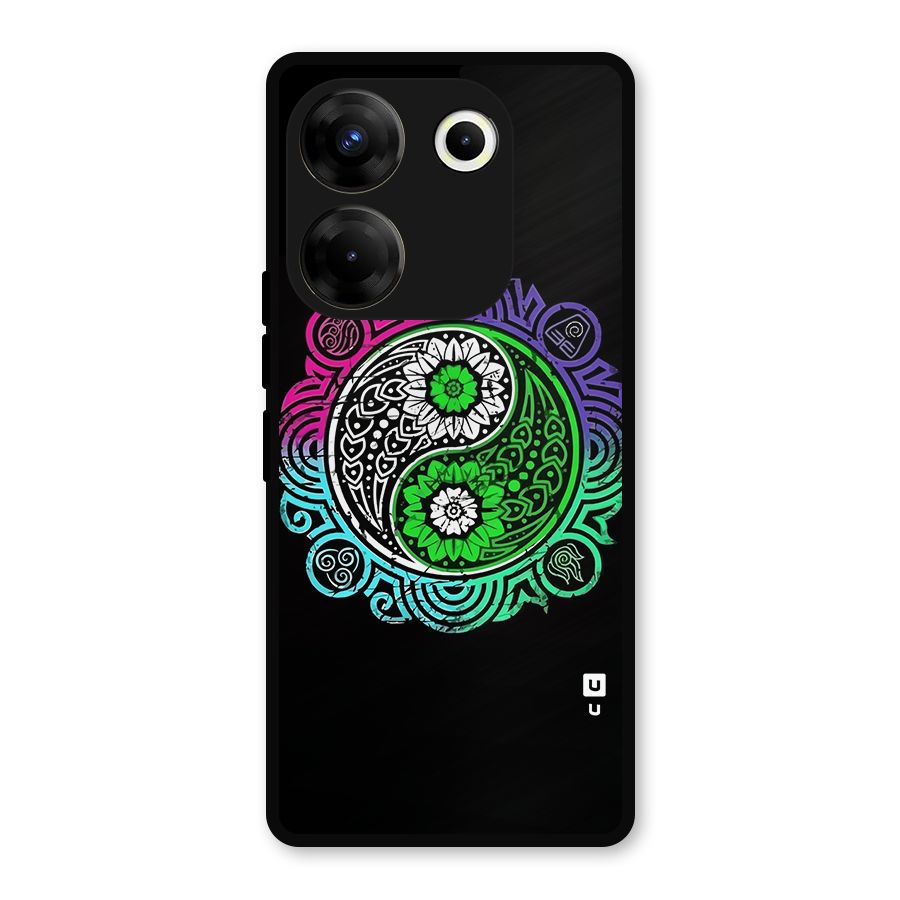 Yin and Yang Colorful Mandala Metal Back Case for Tecno Camon 20