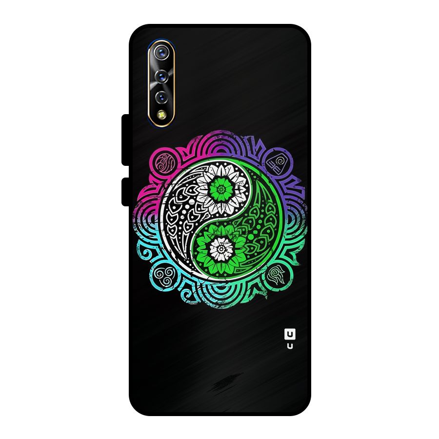 Yin and Yang Colorful Mandala Metal Back Case for Vivo S1