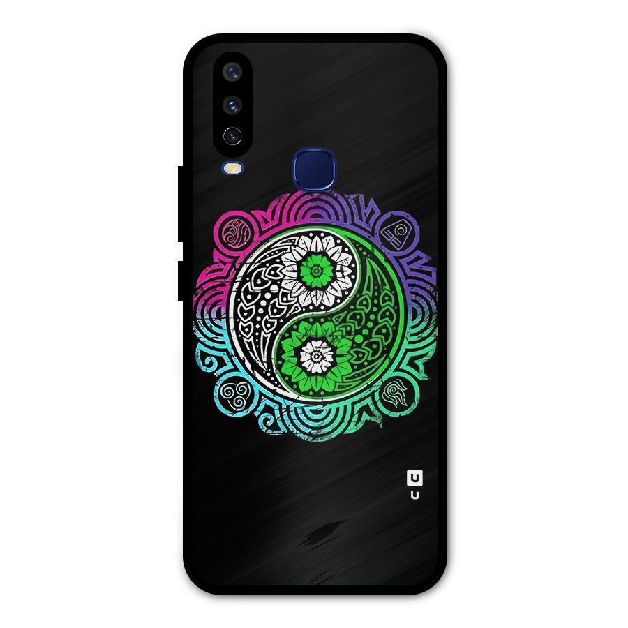 Yin and Yang Colorful Mandala Metal Back Case for Vivo V17