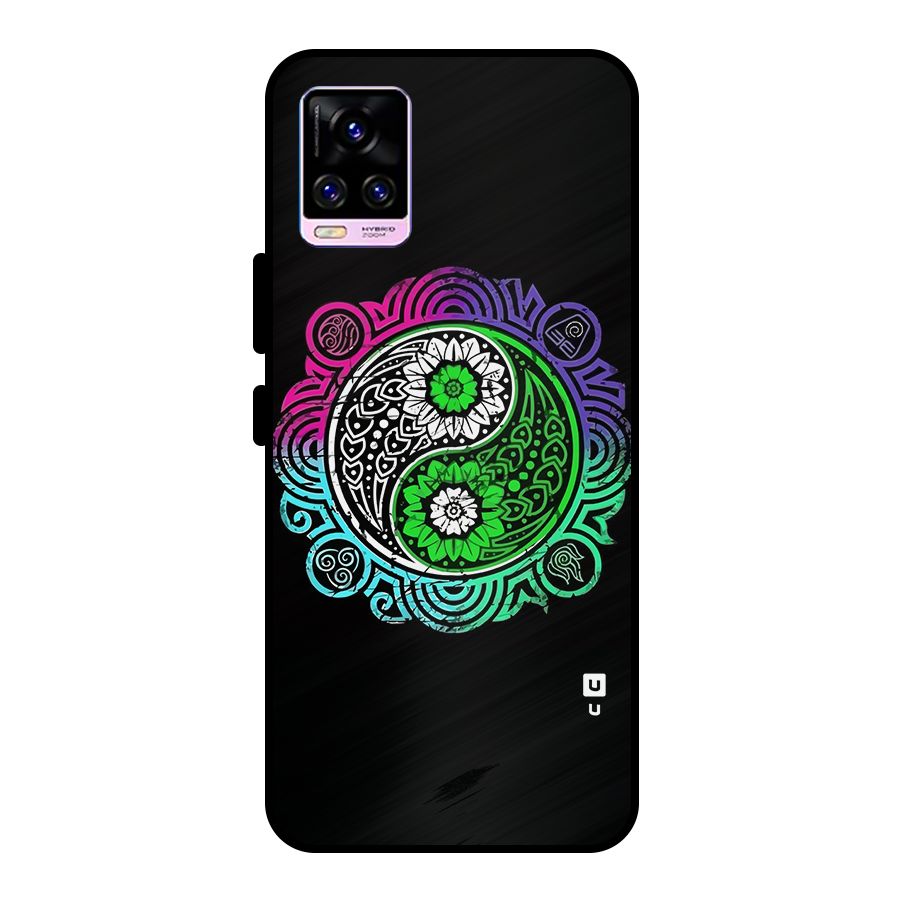 Yin and Yang Colorful Mandala Metal Back Case for Vivo V20 Pro