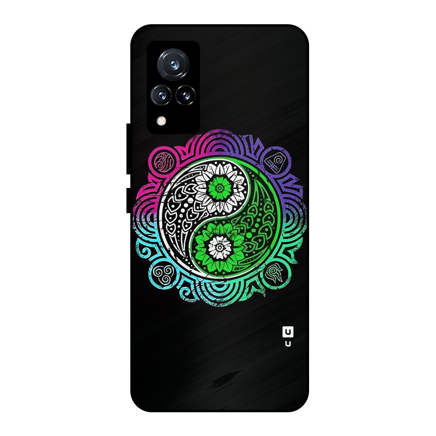 Yin and Yang Colorful Mandala Metal Back Case for Vivo V21 5G