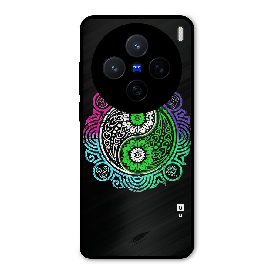 Yin and Yang Colorful Mandala Metal Back Case for Vivo X200