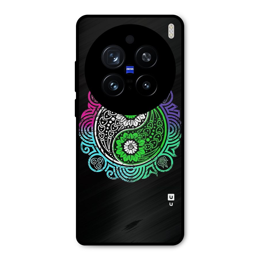 Yin and Yang Colorful Mandala Metal Back Case for Vivo X200 Pro