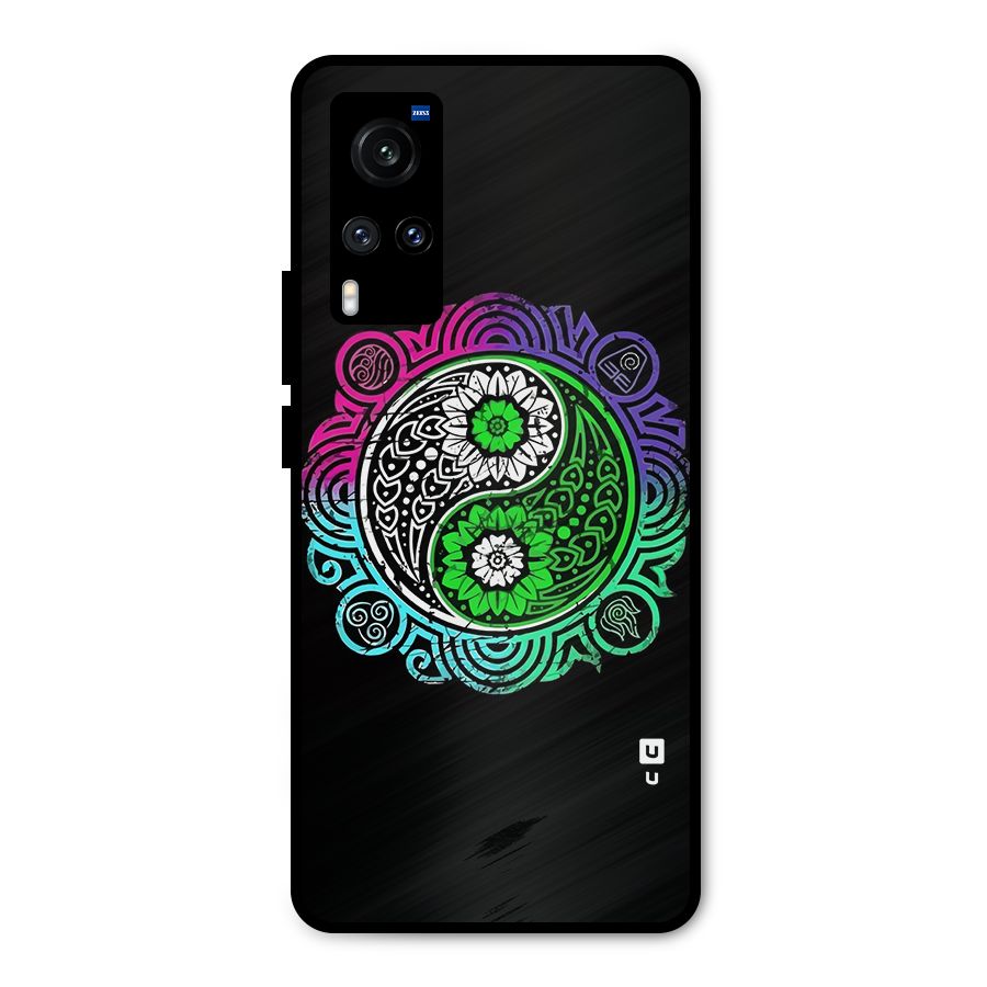 Yin and Yang Colorful Mandala Metal Back Case for Vivo X60