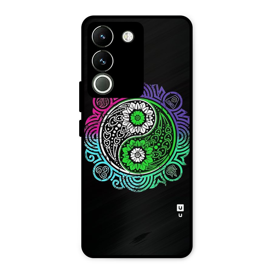Yin and Yang Colorful Mandala Metal Back Case for Vivo Y200