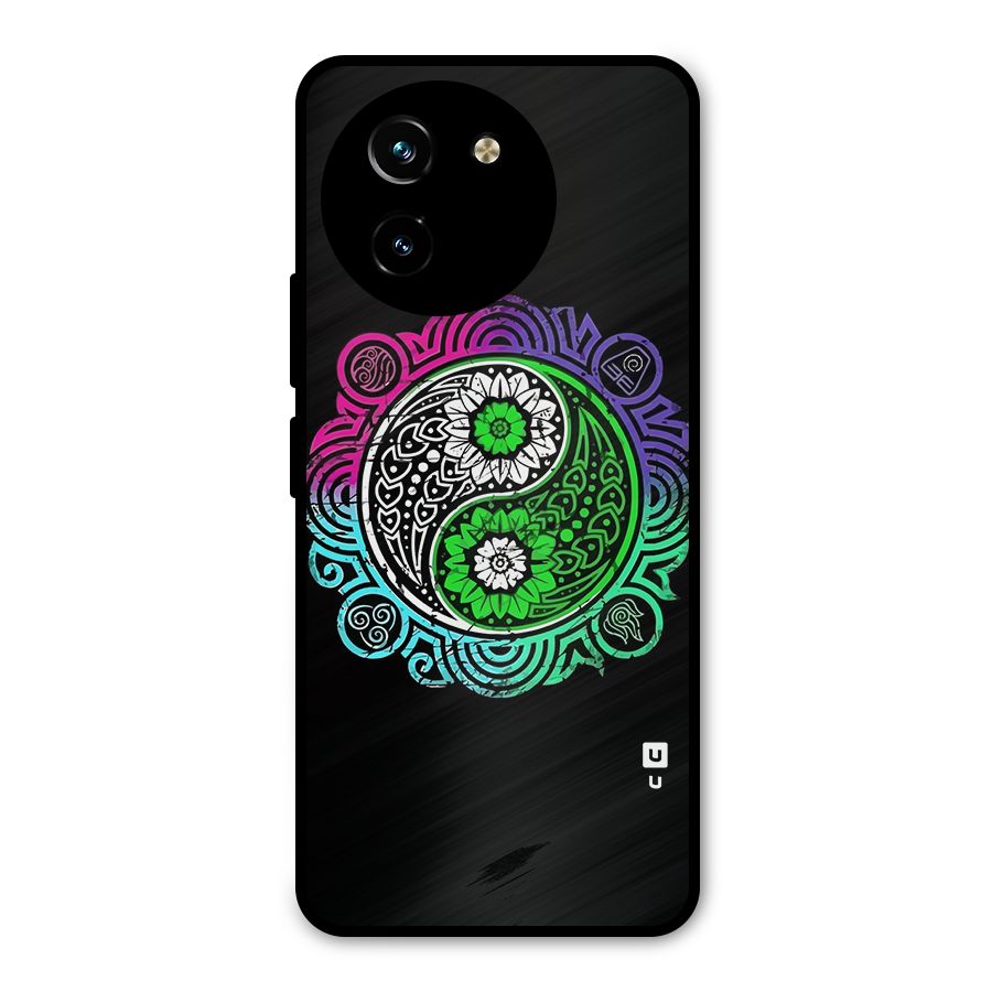 Yin and Yang Colorful Mandala Metal Back Case for Vivo Y200i