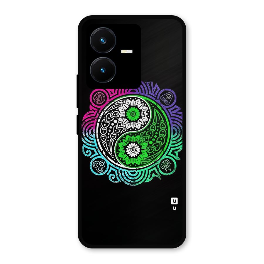 Yin and Yang Colorful Mandala Metal Back Case for Vivo Y22