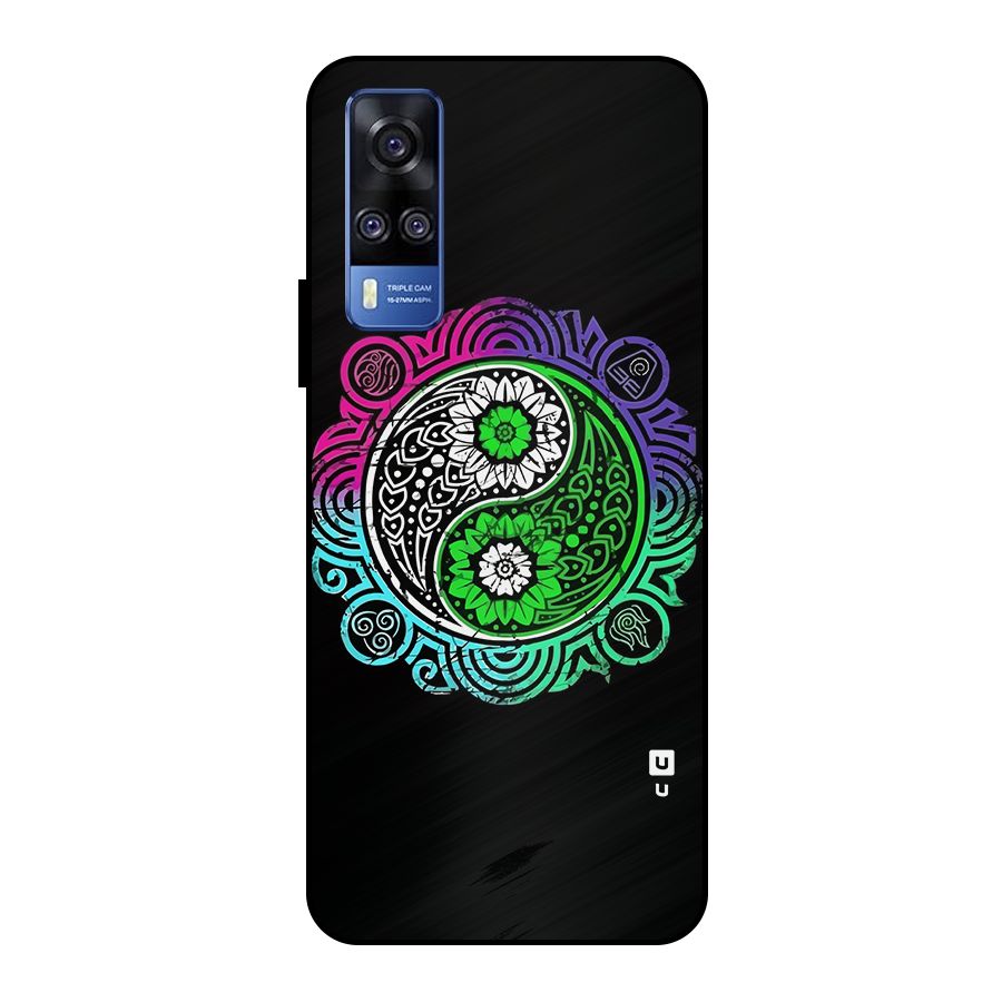 Yin and Yang Colorful Mandala Metal Back Case for Vivo Y51