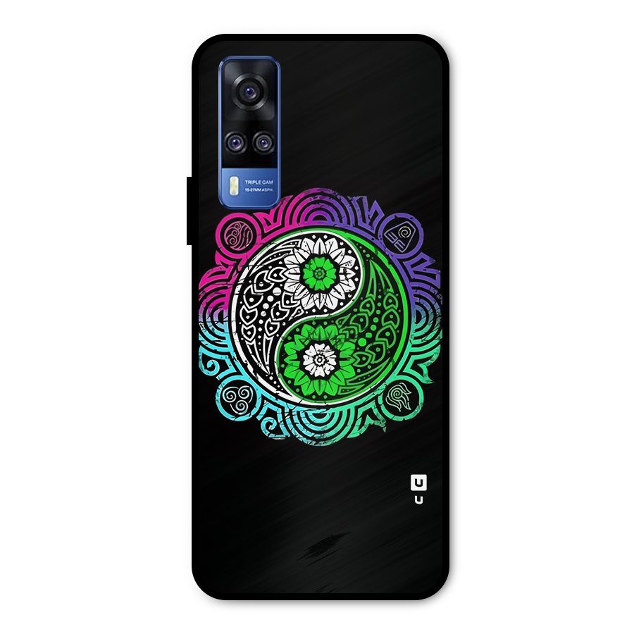 Yin and Yang Colorful Mandala Metal Back Case for Vivo Y51A