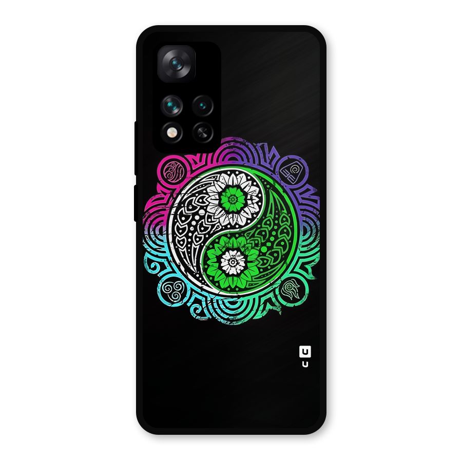 Yin and Yang Colorful Mandala Metal Back Case for Xiaomi 11i Hypercharge 5G
