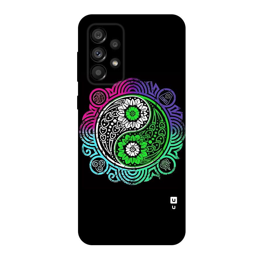 Yin and Yang Colorful Mandala Original Polycarbonate Back Case for Galaxy A73 5G
