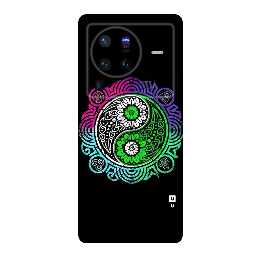 Yin and Yang Colorful Mandala Original Polycarbonate Back Case for Vivo X80
