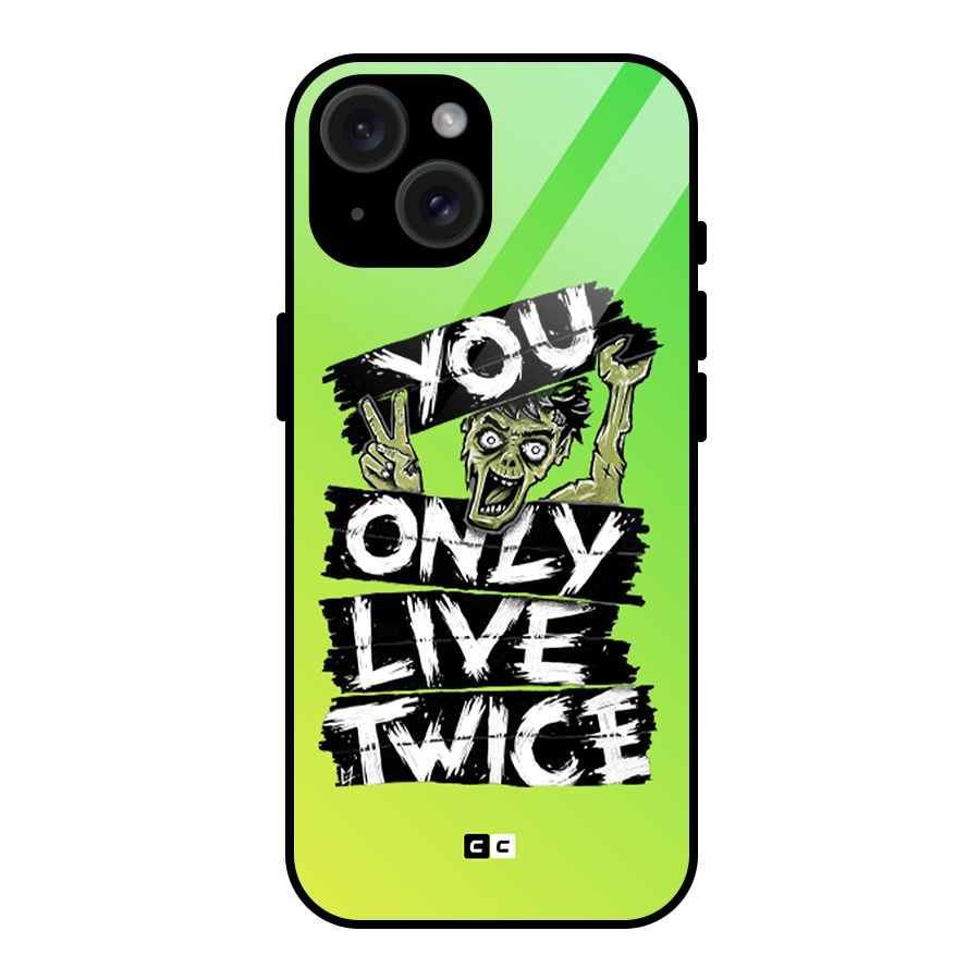Yolo Zombie Glass Back Case for iPhone 15