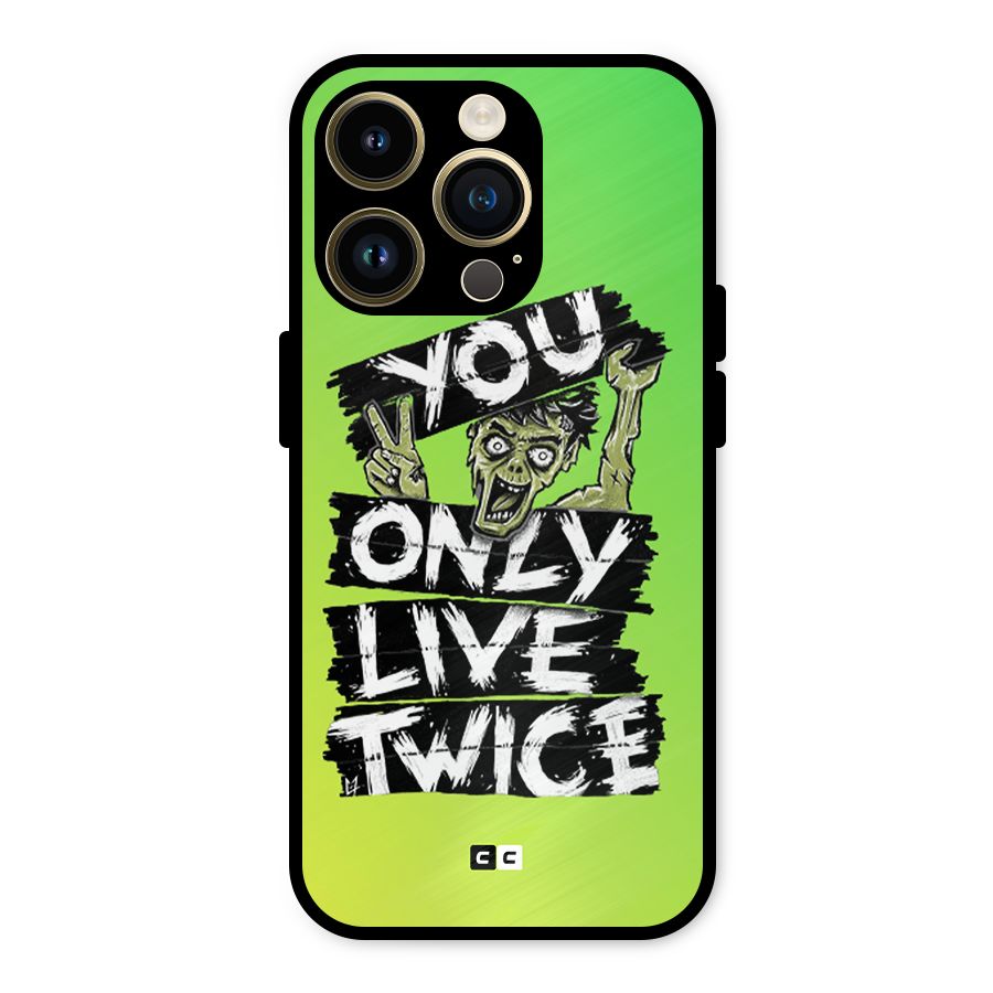 Yolo Zombie Metal Back Case for iPhone 14 Pro