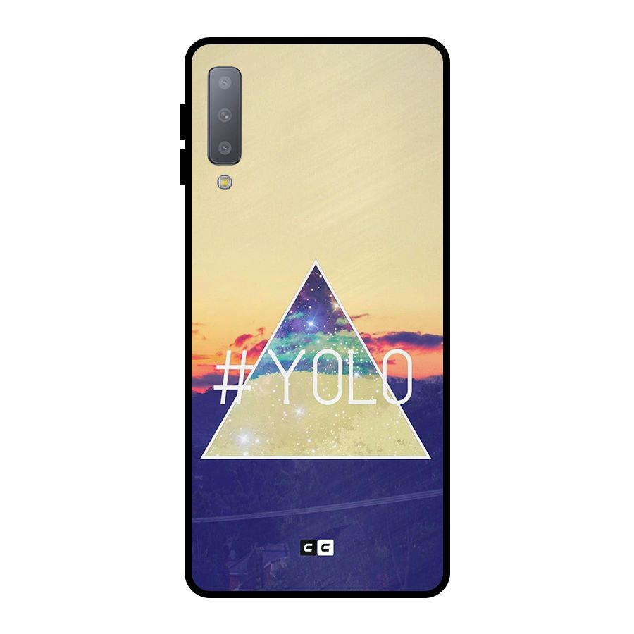 Yolo illuminati Metal Back Case for Galaxy A7 (2018)