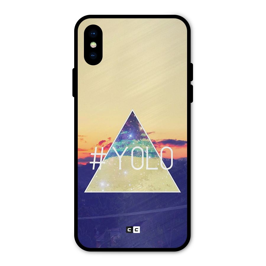 Yolo illuminati Metal Back Case for iPhone X