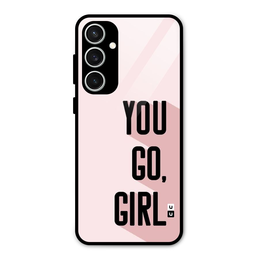 You Go Girl Shadow Glass Back Case for Galaxy S23 FE