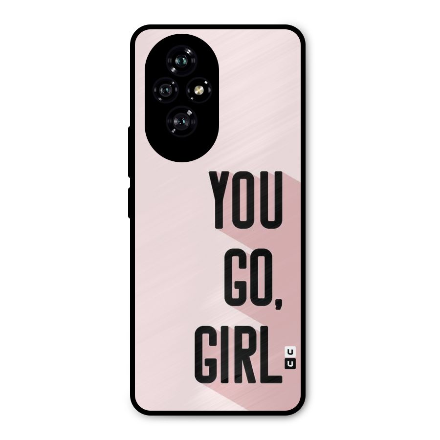 You Go Girl Shadow Metal Back Case for Honor 200