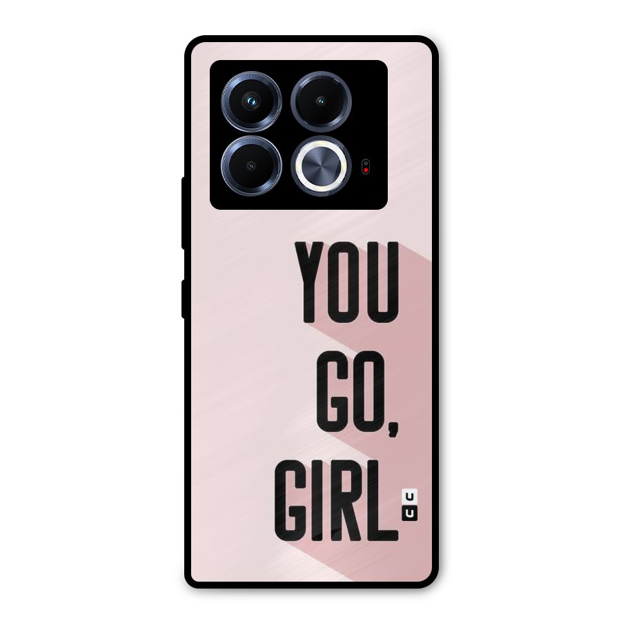 You Go Girl Shadow Metal Back Case for Infinix Note 40 5G