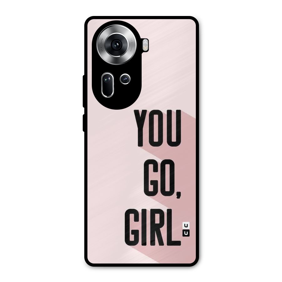 You Go Girl Shadow Metal Back Case for Oppo Reno11 5G