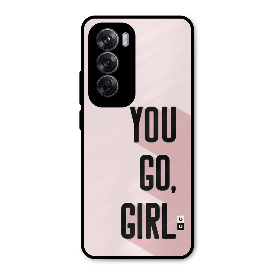 You Go Girl Shadow Metal Back Case for Oppo Reno12 Pro