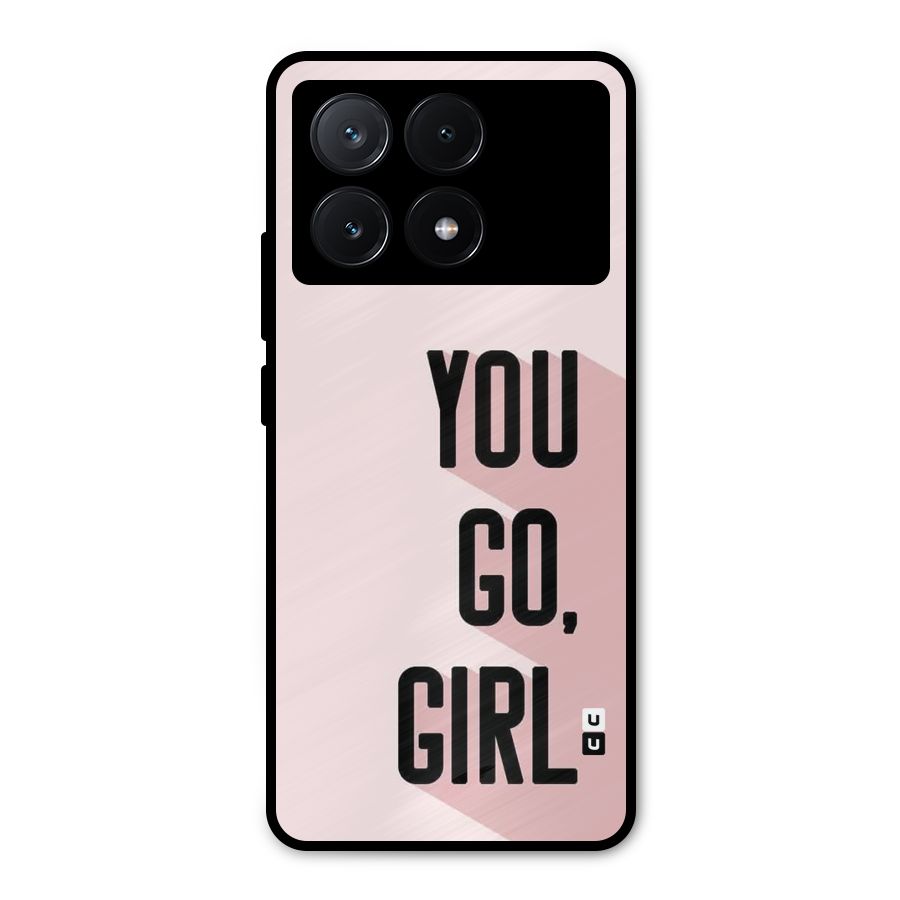 You Go Girl Shadow Metal Back Case for Poco X6 Pro