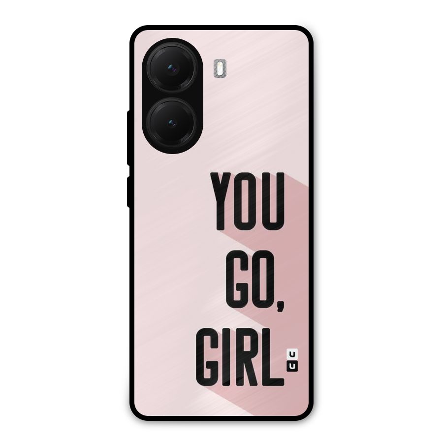 You Go Girl Shadow Metal Back Case for Poco X7 Pro
