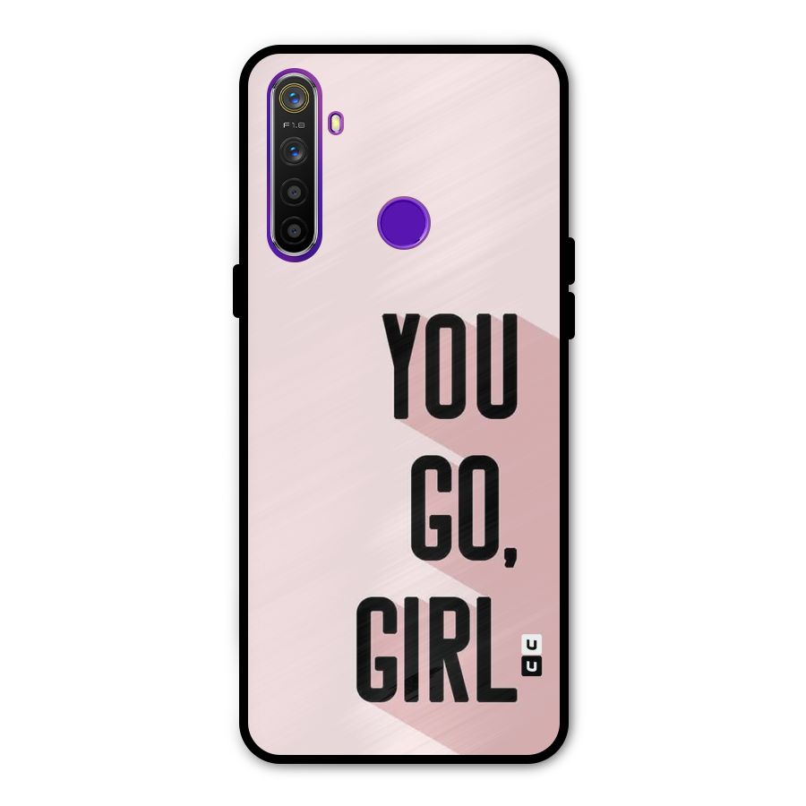 You Go Girl Shadow Metal Back Case for Realme 5