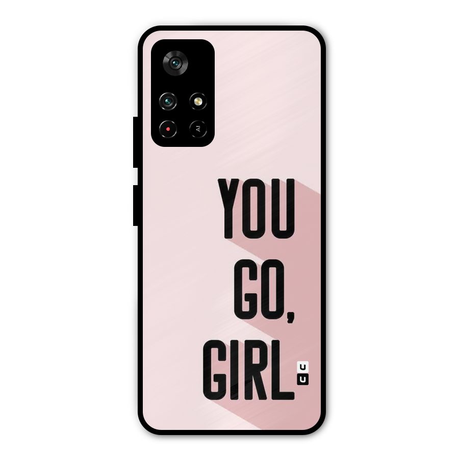You Go Girl Shadow Metal Back Case for Redmi Note 11T 5G