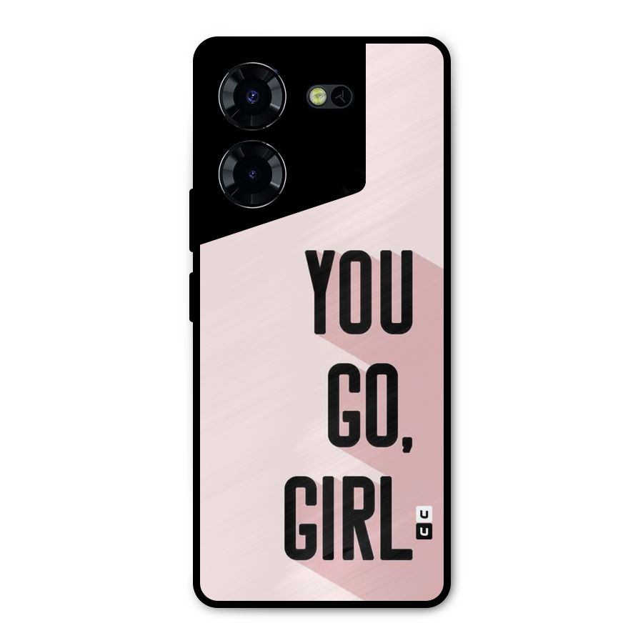 You Go Girl Shadow Metal Back Case for Tecno Pova 5 Pro 5G