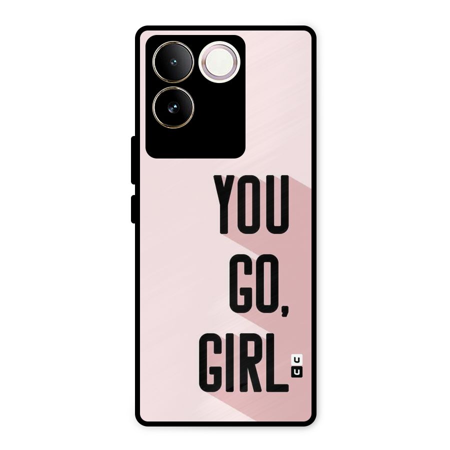 You Go Girl Shadow Metal Back Case for Vivo T2 Pro