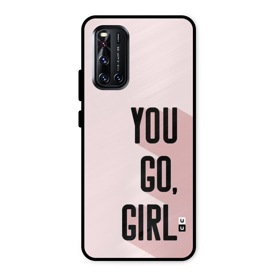 You Go Girl Shadow Metal Back Case for Vivo V19