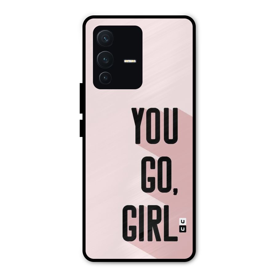 You Go Girl Shadow Metal Back Case for Vivo V23 Pro