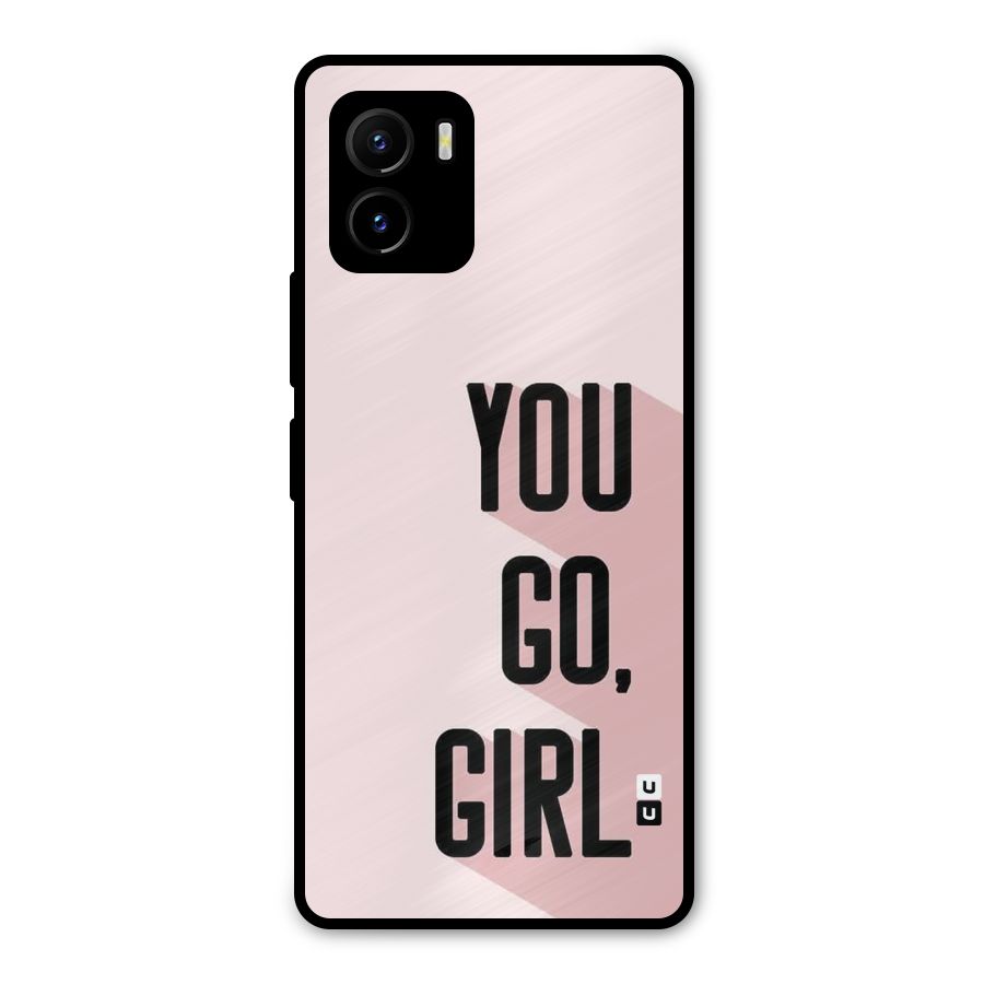 You Go Girl Shadow Metal Back Case for Vivo Y15s