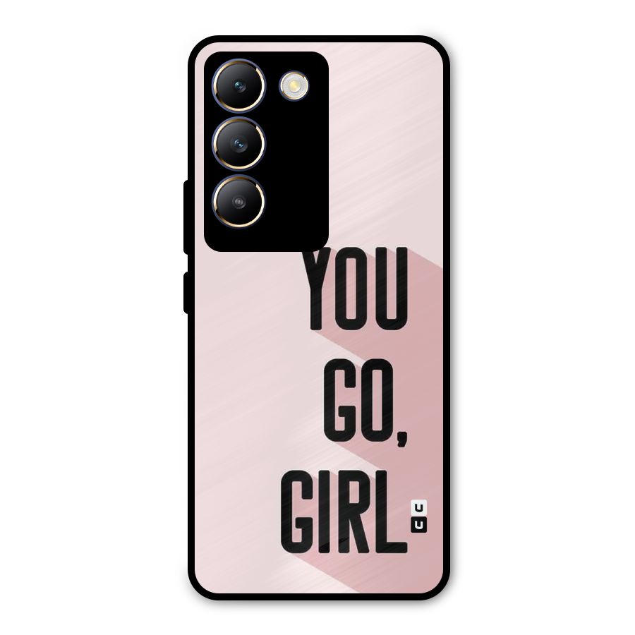 You Go Girl Shadow Metal Back Case for Vivo Y200e