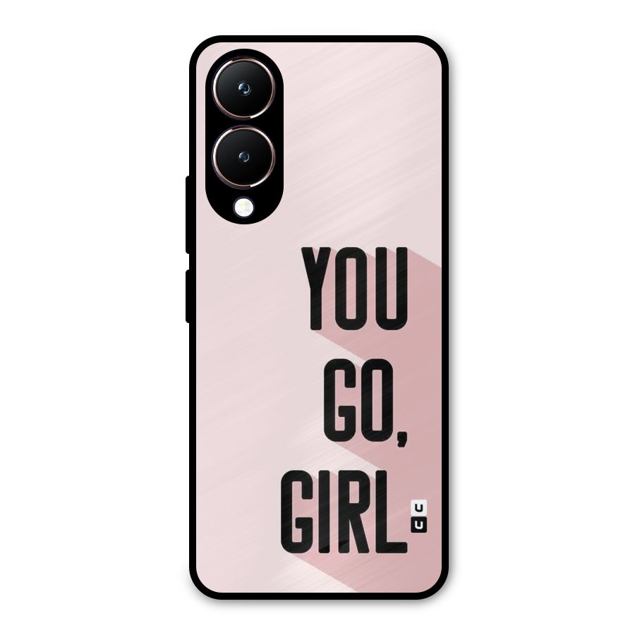 You Go Girl Shadow Metal Back Case for Vivo Y28