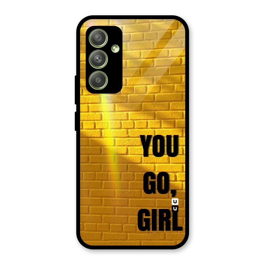 You Go Girl Wall Glass Back Case for Galaxy A54