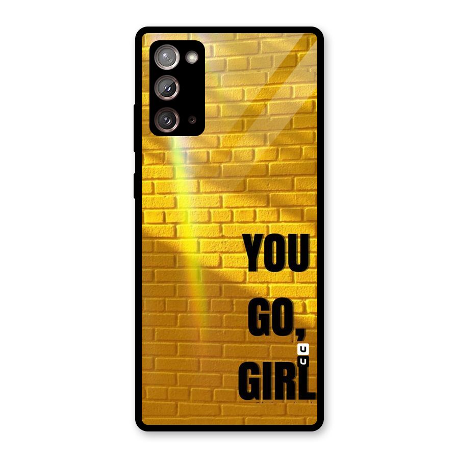 You Go Girl Wall Glass Back Case for Galaxy Note 20