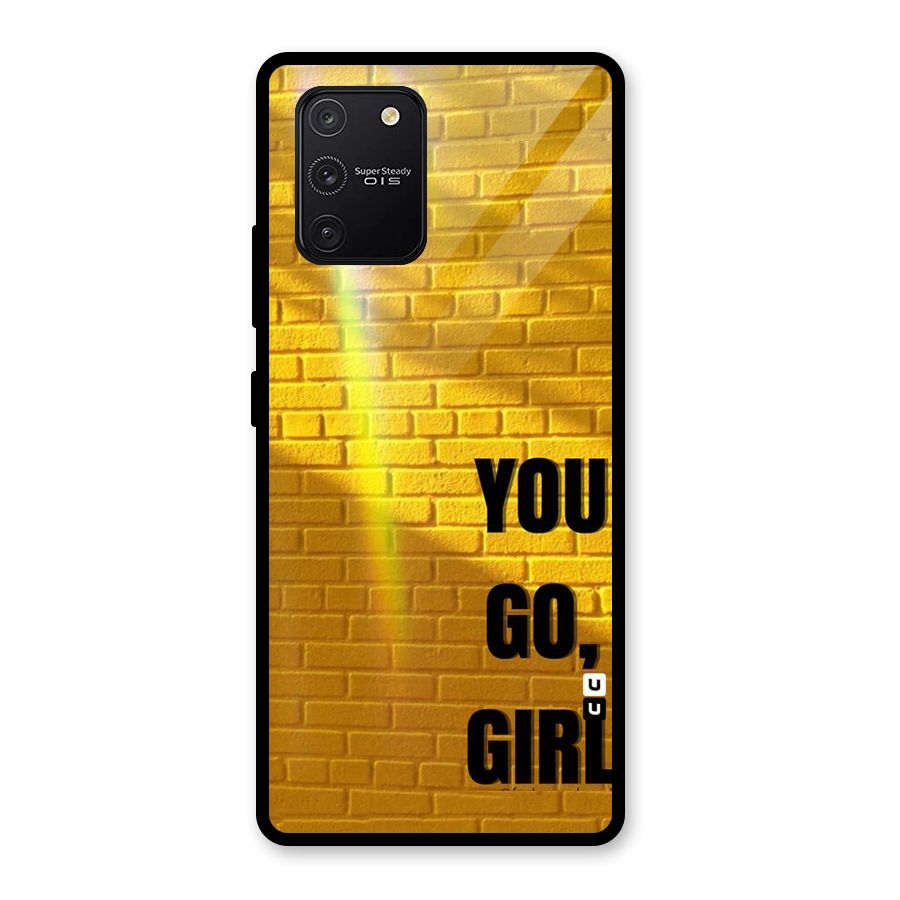 You Go Girl Wall Glass Back Case for Galaxy S10 Lite
