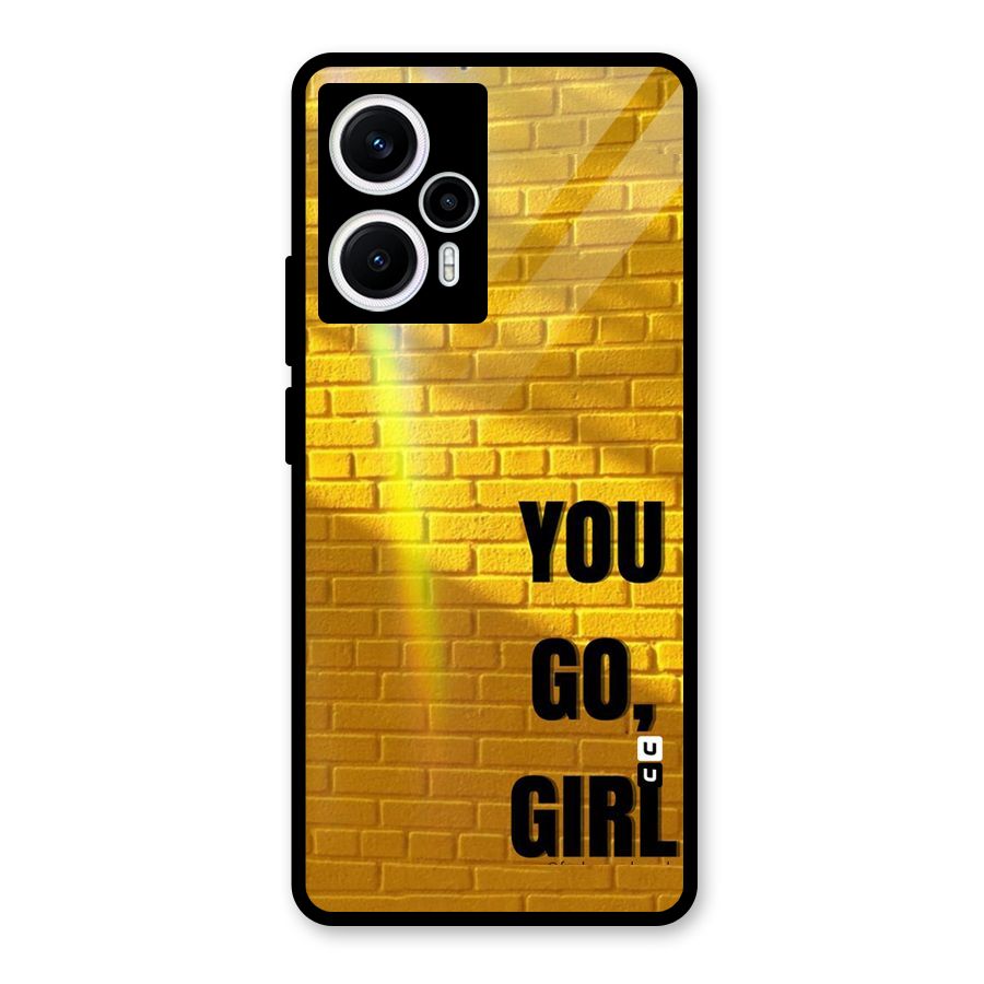 You Go Girl Wall Glass Back Case for Poco F5