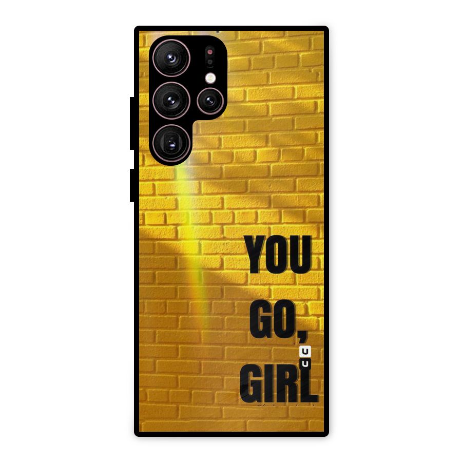 You Go Girl Wall Metal Back Case for Galaxy S22 Ultra 5G